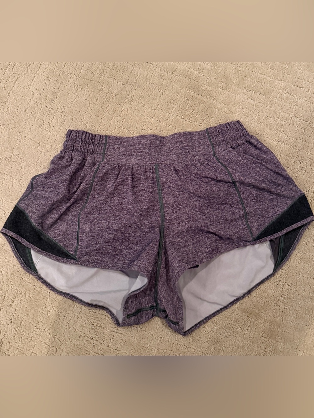 lululemon athletica Heathered Grey Running Shorts